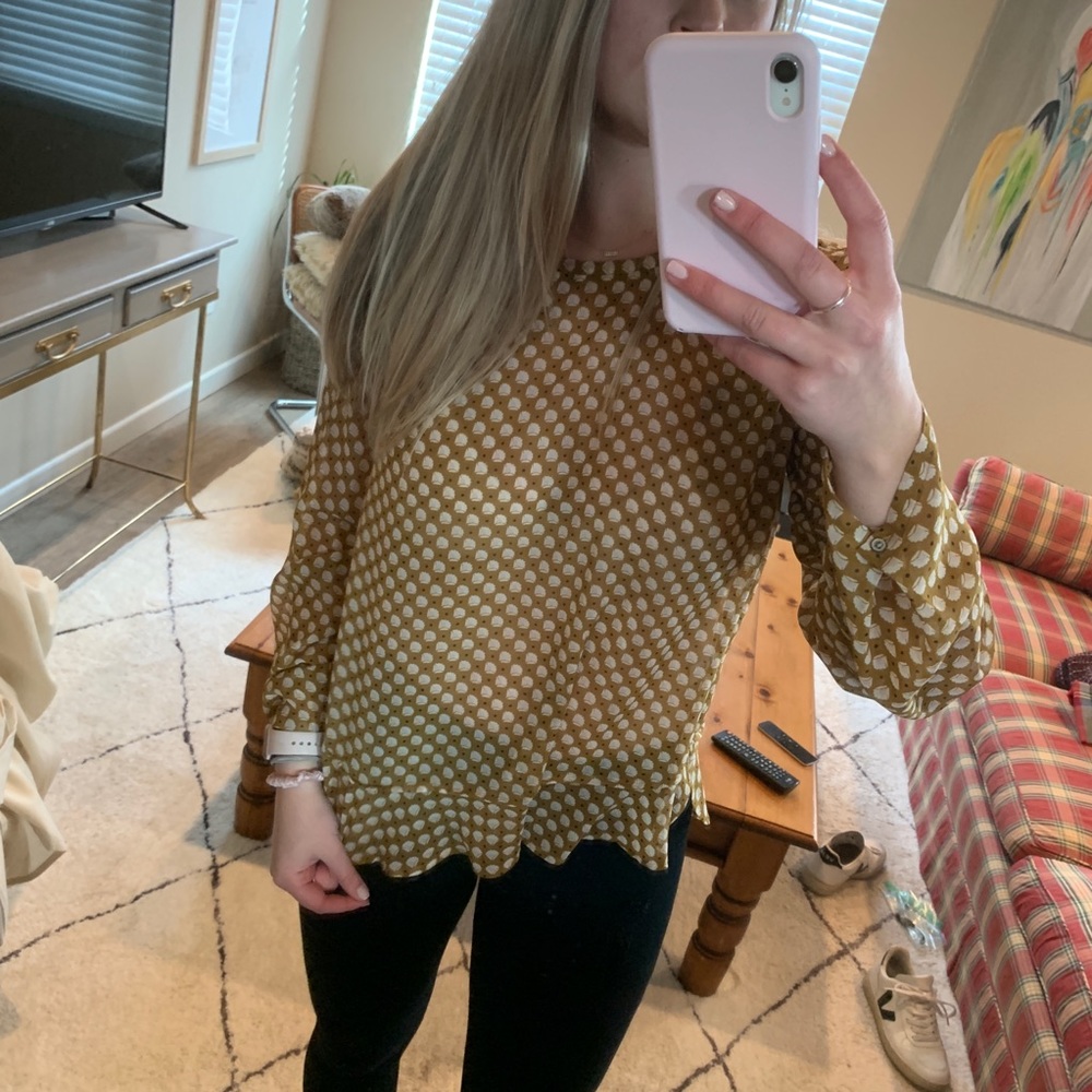 Fall color blouse with fun pattern